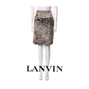 LANVIN animal print pencil skirt (authenticated)